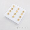 MULTI CZ CELESTIAL SPARKLING CRESCENT MOON WITH STAR 316L SURGICAL STEEL L-SHAPE NOSE BOX